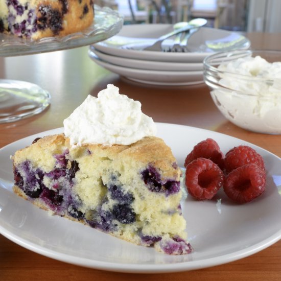 Blueberry Vanilla Bean Cake with Lemon