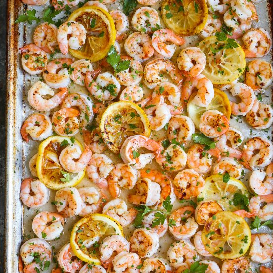 Sheet Pan Garlic Butter Shrimp