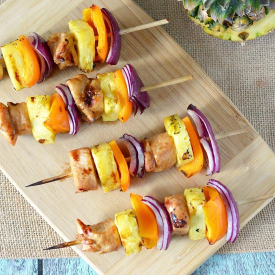 Hawaiian Chicken Kebabs