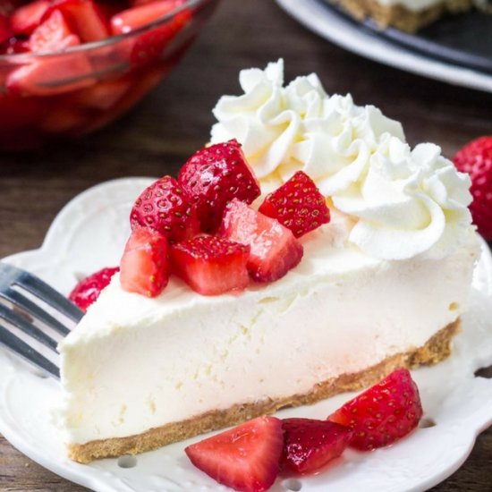 No Bake Strawberry Cheesecake