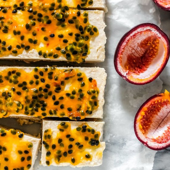 No Bake Coconut Passionfruit Bars