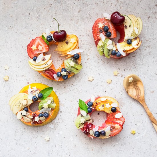 Watermelon and Papaya Donuts