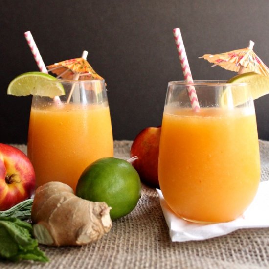 Non-Alcoholic Ginger Peach Slushie