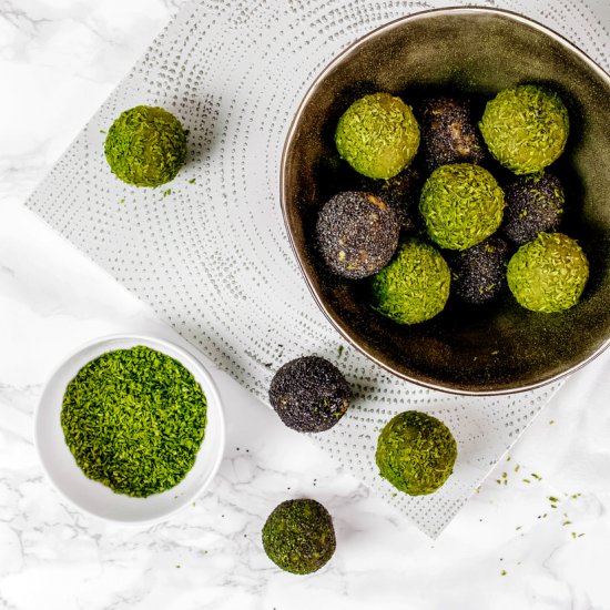 Matcha Coconut Vegan Protein Balls