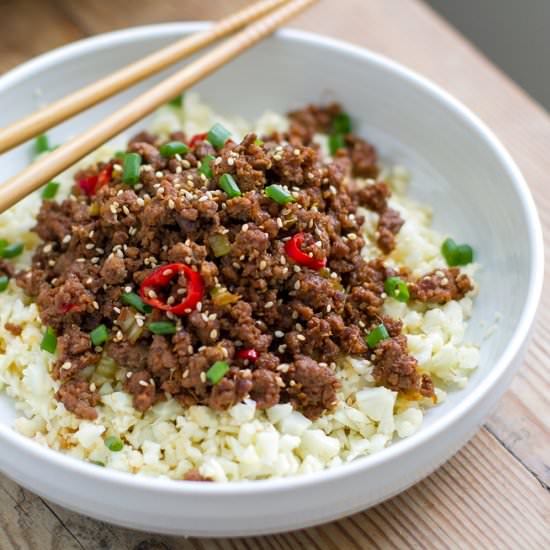 Low-Carb Korean Beef Bowl