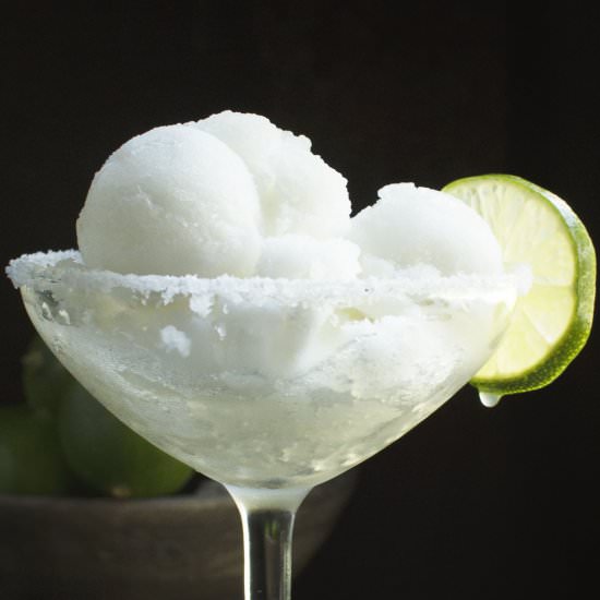 Low-Carb Margarita Sorbet