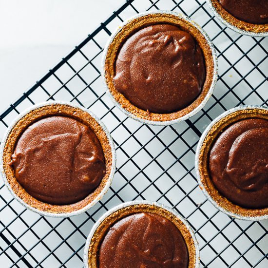 Vegan Chocolate Hazelnut Tarts