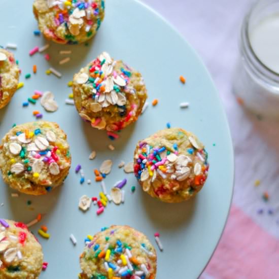 Healthy Banana Birthday Cake Muffin