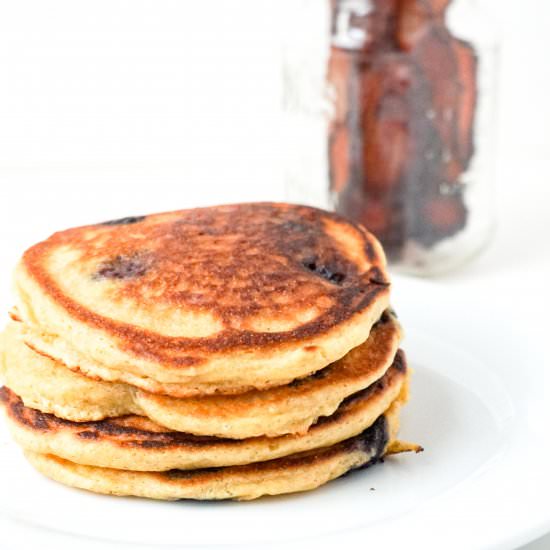 Blueberry Cornmeal Pancakes