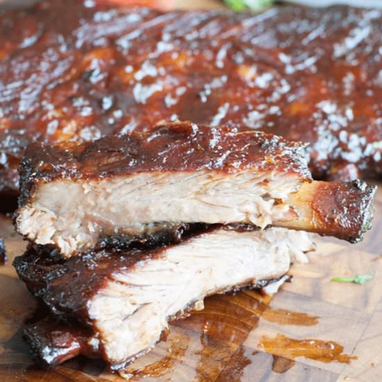 Peach Honey BBQ Ribs