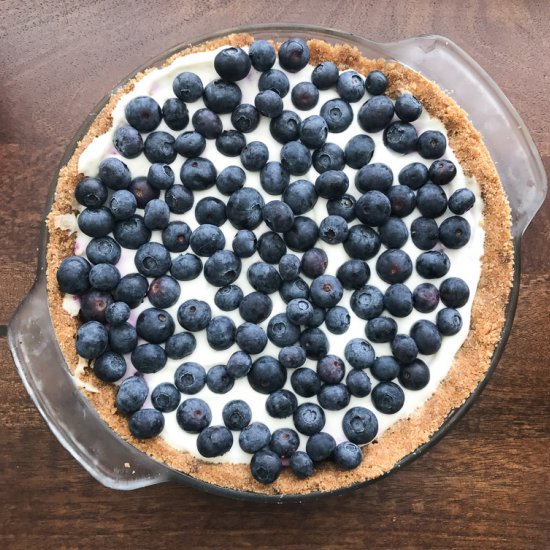 No Bake Blueberry Cream Pie