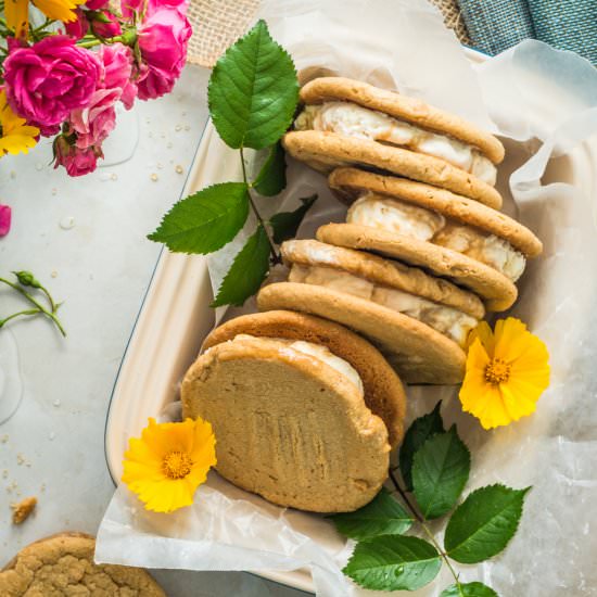 Butterscotch Ice Cream Sandwiches