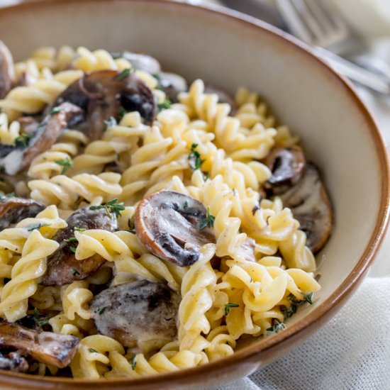 Mushroom and Thyme Pasta