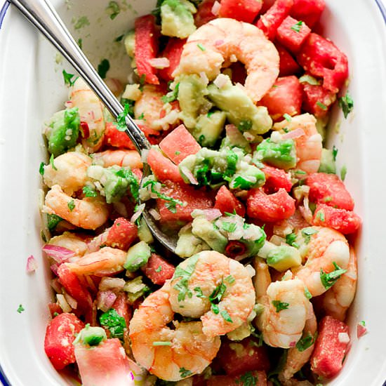 Watermelon Avocado Salad