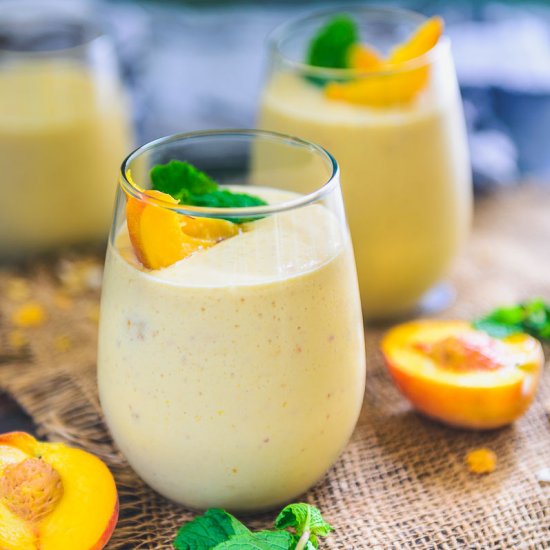 Healthy Vegan Peach Mango Smoothie