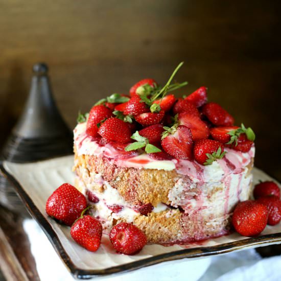 Strawberry and Mint Torte