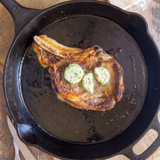 Pan Seared Ribeye Compound Butter