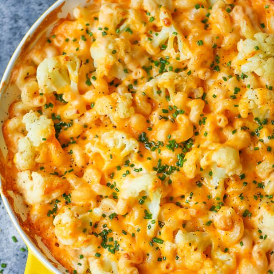 Skinny Cauliflower Mac and Cheese