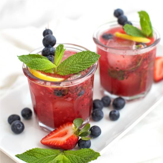 Honey Sweetened Berry Lemonade