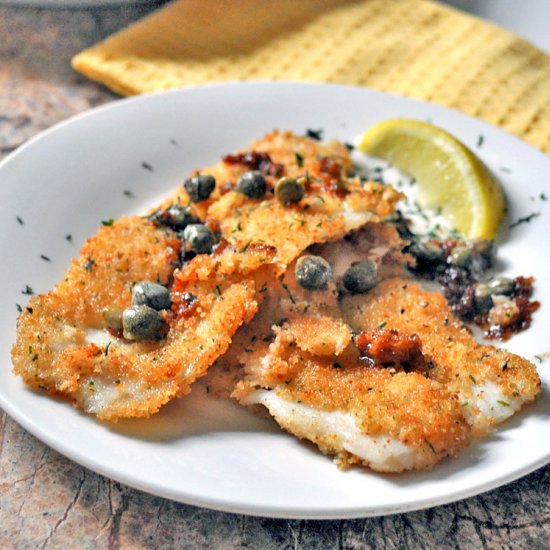 Dover Sole with Lemon Caper Sauce