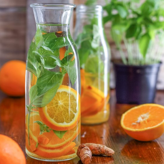 Orange Basil Infused Water