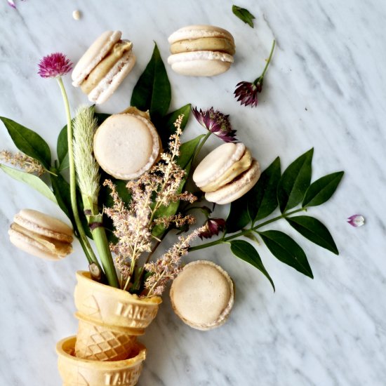 Pistachio Cherry Macarons