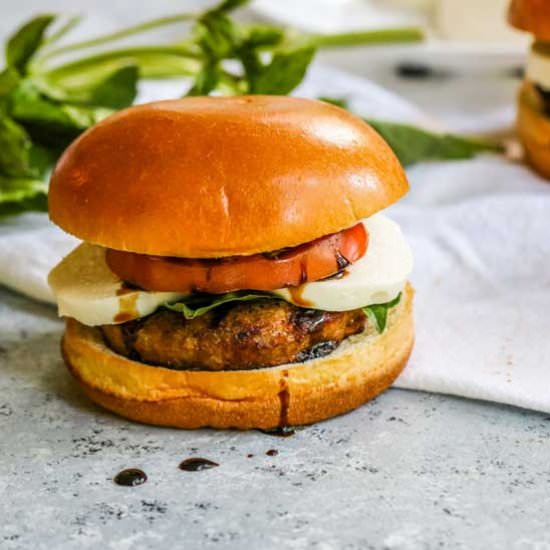 Caprese Turkey Burgers