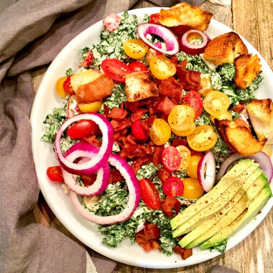 BLT Kale Salad with Creamy Ranch