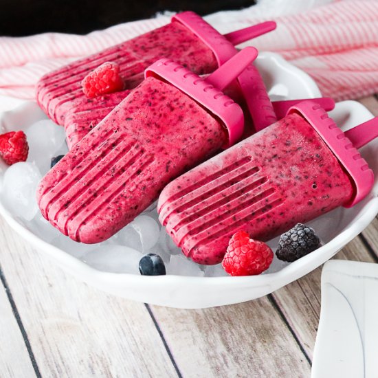 Triple Berry Ice Pops