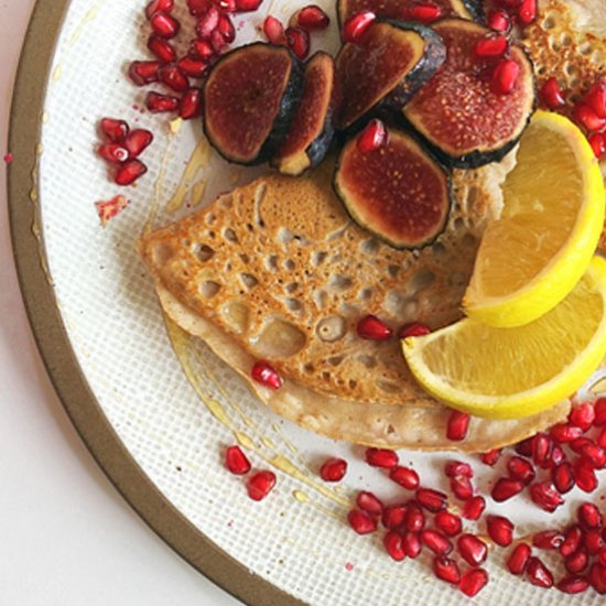 Buckwheat Crepes with Pomegranates