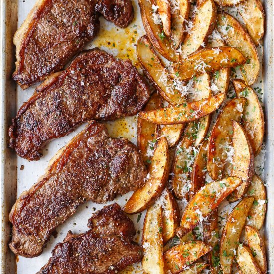 Sheet Pan Steak and Fries