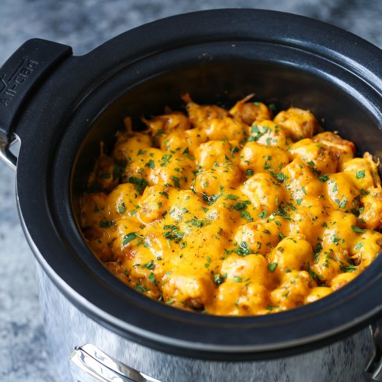 Slow Cooker Tater Tot Casserole