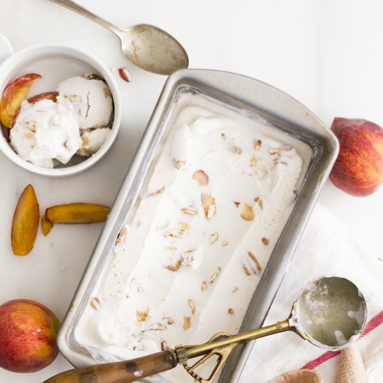 Vegan Peach Pecan Ice Cream