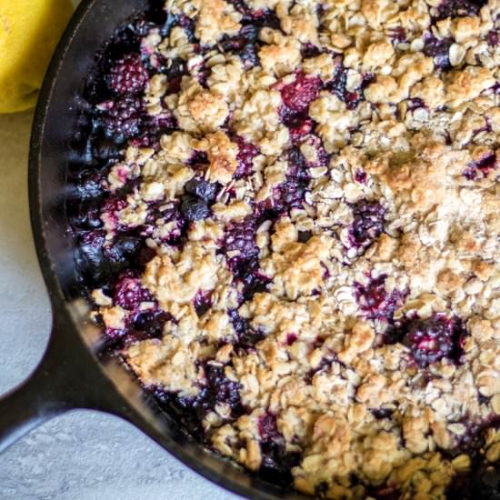 Grilled Mixed Berry Crisp