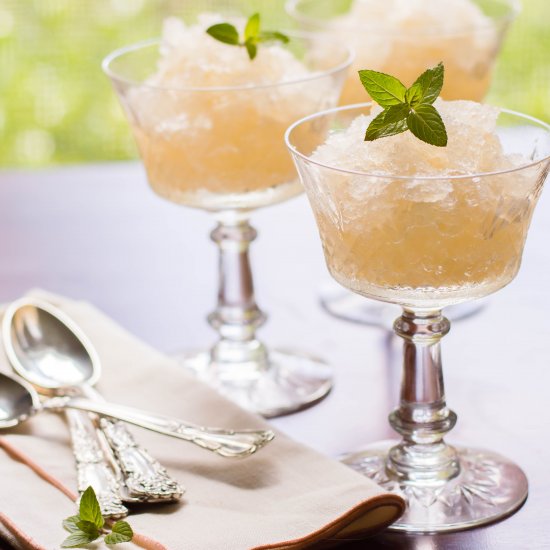 Peach Chardonnay Granita