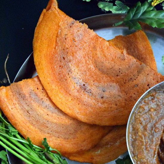 Carrot & Oats Dosa/Crepes