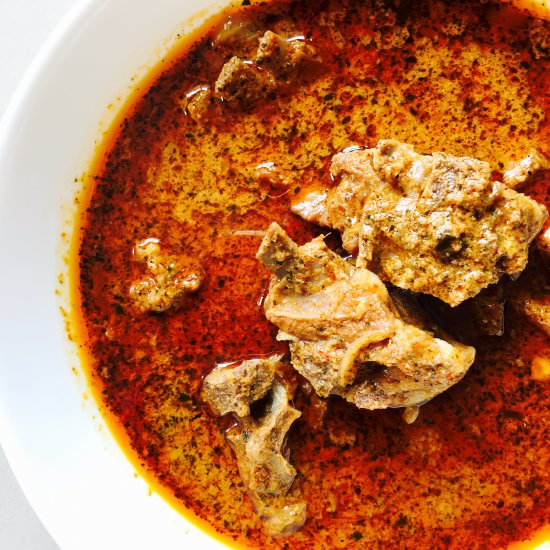 Mutton Curry with Roasted Coconut