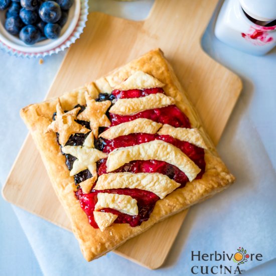 American Flag Fruit Pie