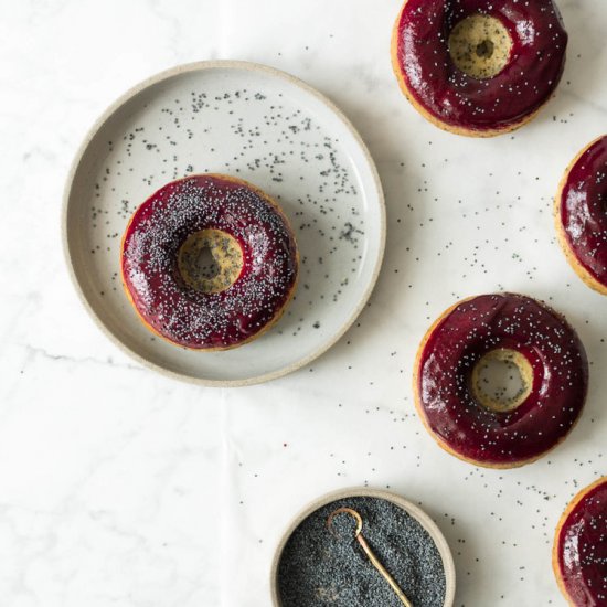 baked lemon poppy seed doughnuts