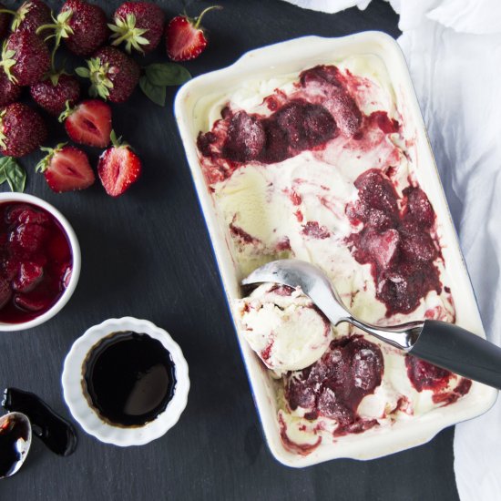 Strawberry Basil Ice Cream