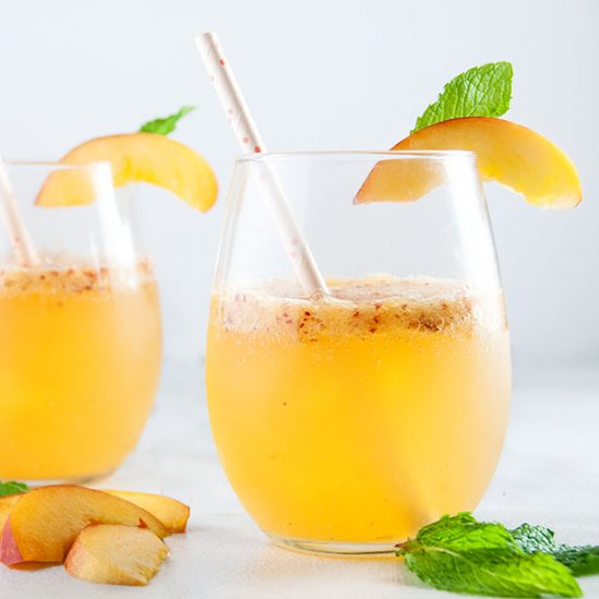 Peach Wine Spritzers