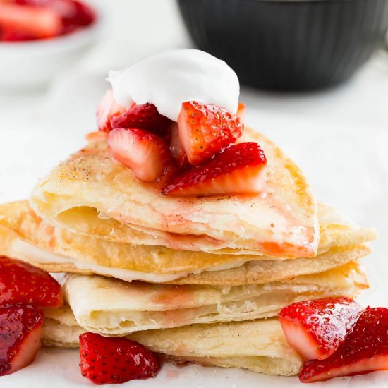 Strawberry Cheesecake Quesadillas