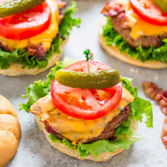 Grilled BLT Turkey Burgers