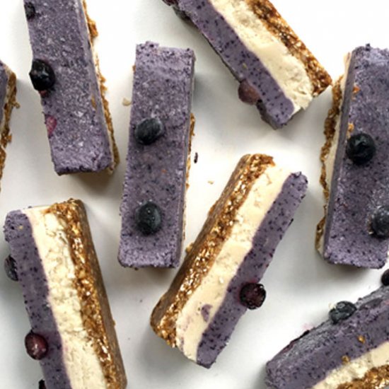 Raw Blueberry Lime Cream Slices