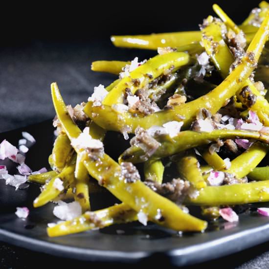 Green Beans in Black Olive Tapenade