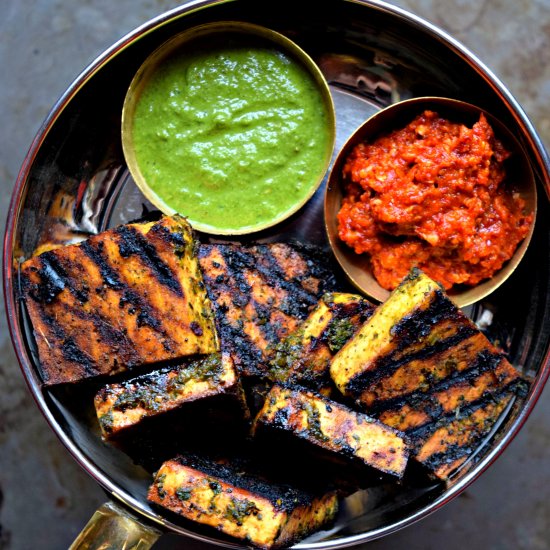 Grilled Tofu with Dorot Basil