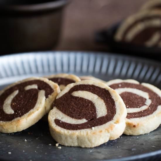 Chocolate Spiral Cookies