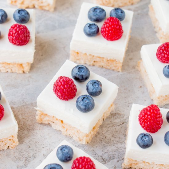 Cheesecake Rice Krispies Treats