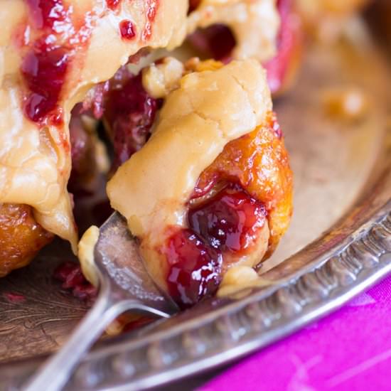 Peanut Butter & Jelly Monkey Bread