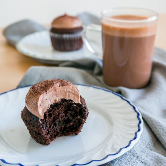 One-Bowl Mint Chocolate Cupcakes